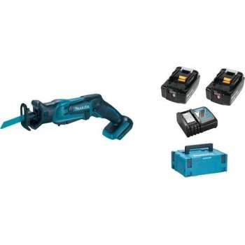 Makita DJR183RMJ 18V Li-Ion accu reciprozaag set (2x 4.0Ah accu) in Mbox - snelwissel