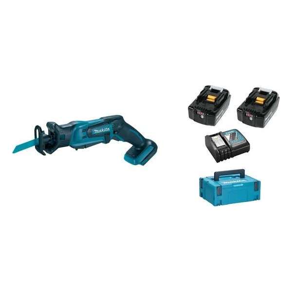 Makita DJR183RMJ 18V Li-Ion accu reciprozaag set (2x 4.0Ah accu) in Mbox - snelwissel