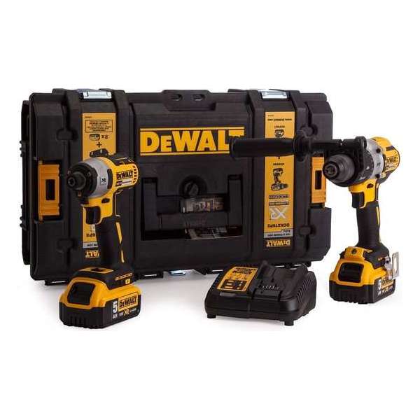 DeWalt DCK276P2 Combiset - Accu Klop-/Schroefboormachine + Accu Slagschroevendraaier - 18V - 5.0Ah Li-Ion