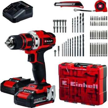 Einhell TE-CD 18/40 Li kit 18V Li-Ion accu boor-/ schroefmachine (+69-delige accessoireset)