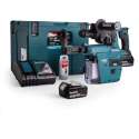 Makita DHR243RMJV Blau/Schwarz Akku-Kombihammer 18 V / 4,0 Ah inkl. Staubabsaugung DX02