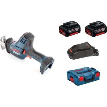 Bosch GSA 18 V-LI C 18V Li-Ion accu reciprozaag set (2x 5.0Ah accu) in L-Boxx - snelwissel