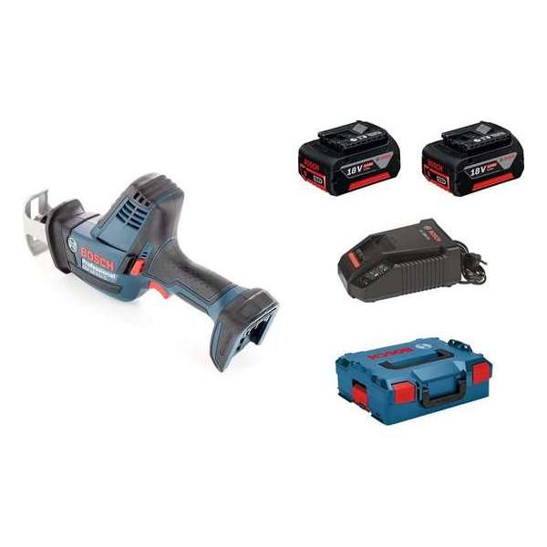 Bosch GSA 18 V-LI C 18V Li-Ion accu reciprozaag set (2x 5.0Ah accu) in L-Boxx - snelwissel