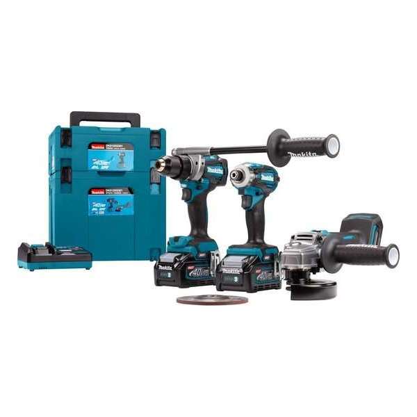 Makita 40 V Max Combiset boren, (slag)schroeven en slijpen