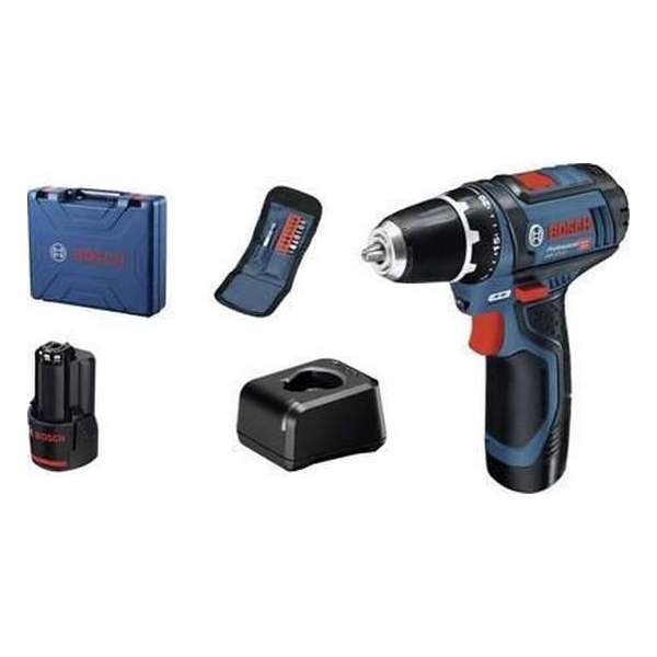 Bosch Professional GSR 12V-15 Accu-boormachine 12 V Incl. 2 accus, Incl. koffer