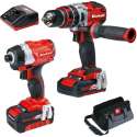 EINHELL Accu Power Tool Kit 18V/2.0Ah/4.0Ah BL (Accu Klopboormachine + Accu Slagschroefmachine Koolborstelloos) Power X-Change