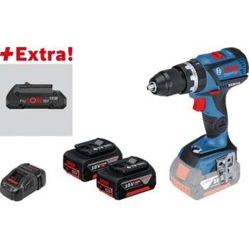 Bosch GSB 18V-60 C 18V Li-Ion accu klopboor-/schroefmachine set (2x 5,0Ah & 1x 4,0Ah ProCORE accu) in L-boxx - 60Nm