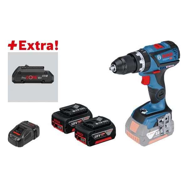 Bosch GSB 18V-60 C 18V Li-Ion accu klopboor-/schroefmachine set (2x 5,0Ah & 1x 4,0Ah ProCORE accu) in L-boxx - 60Nm