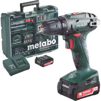 Metabo BS 14.4 - Accuboormachine- 14,4 Volt - incl. 2 li-ion accu-packs (2,0Ah), lader en toebehorenset