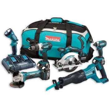 Makita DLX6072PT Combiset 18V 5.0Ah Li-ion met Duolader in Trolley Tas