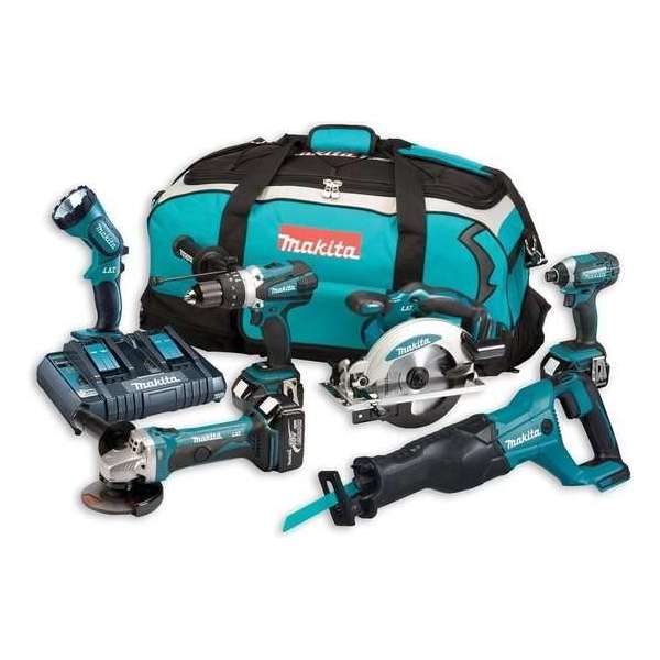 Makita DLX6072PT Combiset 18V 5.0Ah Li-ion met Duolader in Trolley Tas