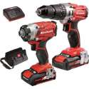 EINHELL Accu Power Tool Kit 18V/2x 2.0 Ah (Accu Klopboormachine + Accu Slagschroefmachine) Power X-Change