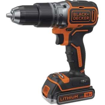 BLACK+DECKER 18V Brushl klopboor 2x2.5Ah koffer