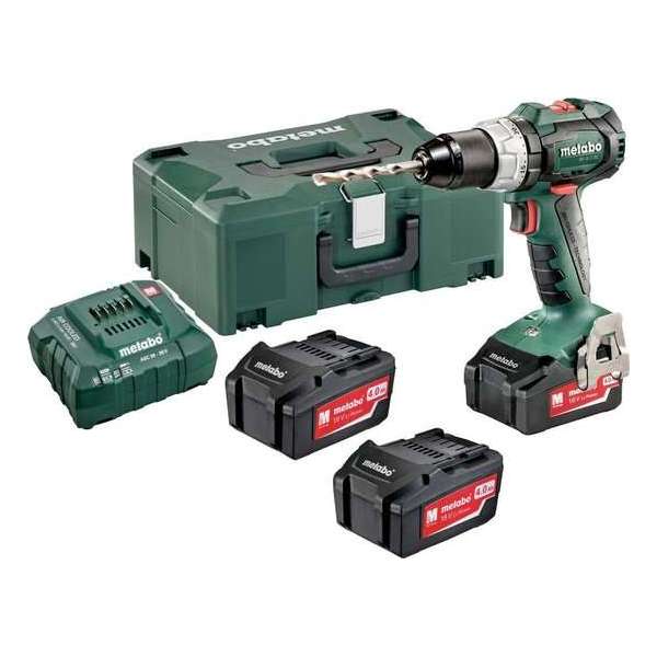 Metabo SB 18 LT BL 18V Li-Ion accu klopboor-/schroefmachine set (3x 4,0Ah accu) in Metaloc - koolborstelloos