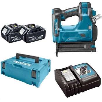 Makita DBN500RMJ 18V Li-Ion Accu brad tacker set (2x 4.0Ah accu) in Mbox - 15-50mm - 18 Gauge