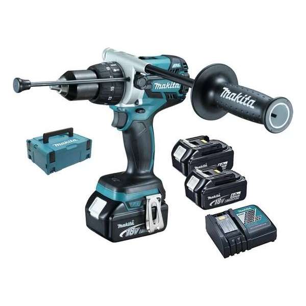 Makita - DHP481RT3J - 18V - accu - klopboor- en schroefmachine - set - 3x 5.0Ah- in Mbox