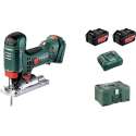 Metabo STA 18 LTX 100 18V Li-ion accu decoupeerzaag set (2x 5.2Ah accu) in Metaloc - variabel