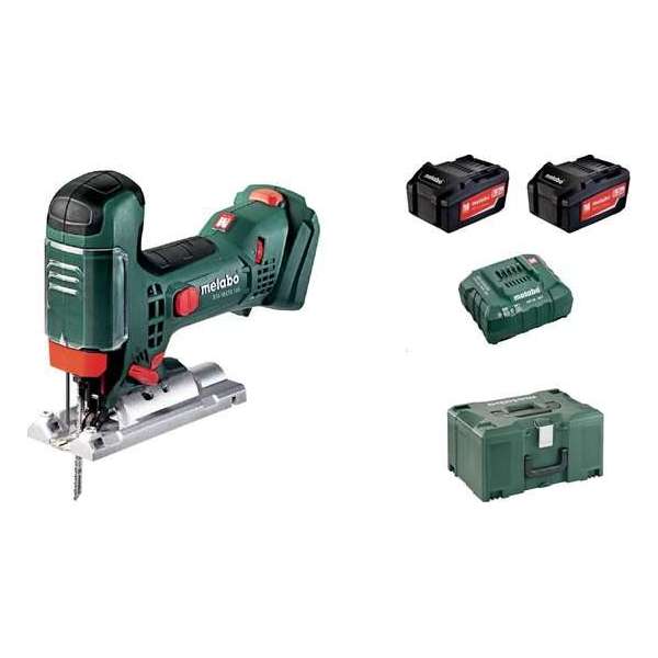 Metabo STA 18 LTX 100 18V Li-ion accu decoupeerzaag set (2x 5.2Ah accu) in Metaloc - variabel