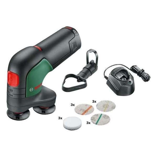 Bosch EasyCurvSander 12 Accuschijfschuur- & polijstmachine  - Incl. schuurnetten set - Met 1x 12 V accu en lader