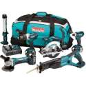 Makita DLX6000M 18V Li-Ion accu 6 delige combiset (3x 4.0Ah accu) in tas