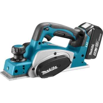 Makita DKP180RTJ 18V Li-Ion Accu schaafmachine set (2x 5.0Ah accu) in Mbox - 82mm - 2mm