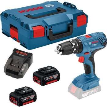 Bosch Blauw GSB 18V-21 Professional Accuklopboorschroevendraaier | 2x 5.0Ah Li-Ion in L-Boxx