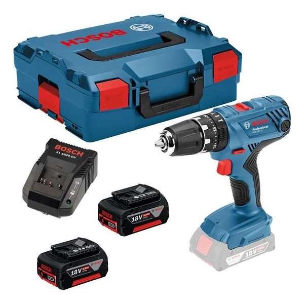 Bosch Blauw GSB 18V-21 Professional Accuklopboorschroevendraaier | 2x 5.0Ah Li-Ion in L-Boxx