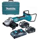 Makita DGA900PT2 36V (2x 18V) Li-Ion accu Haakse slijper set (2x 5.0Ah accu) in koffer - 230mm - koolborstelloos