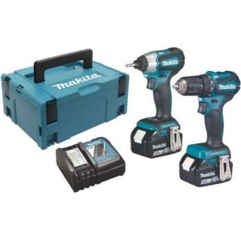 Makita DLX2220JX2 18 V Combiset voor lichter boor- en (slag)schroefwerk