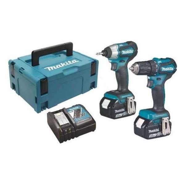 Makita DLX2220JX2 18 V Combiset voor lichter boor- en (slag)schroefwerk