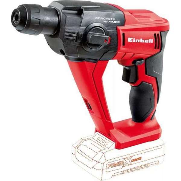 EINHELL Accu Boorhamer TE-HD 18 Li Solo - Power-X-Change - 18 V - 9,9 Nm - 1,2 J - SDS-Plus - Zonder accu & lader