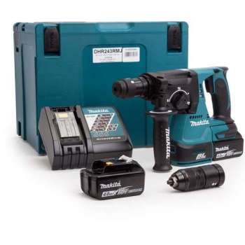 Makita DHR243RMJ Blau/Schwarz Akku-Bohrhammer