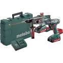 Metabo Combo Set 2.3.2 18V Li-Ion accu combihamer (KHA 18 LTX) & boor-/schroefmachine (BS18) combiset (2x 2.0Ah accu) in koffer