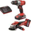 EINHELL Accu Power Tool Kit 18V/1.5Ah/3.0Ah (Accu Schroefmachine/Accu Haakse slijper), Power X-Change