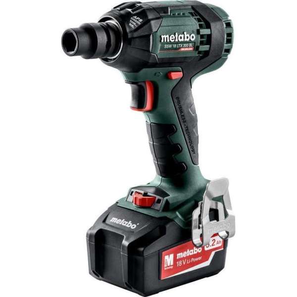 Metabo SSW 18 LTX 300 BL 18V Li-ion Accu slagmoersleutel set (2x 5.2Ah accu) in Koffer - 300Nm - 1/2" - koolborstelloos