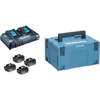 Makita 197720-6 18V Li-Ion accu starterset (4x 3.0Ah) + duolader in Mbox