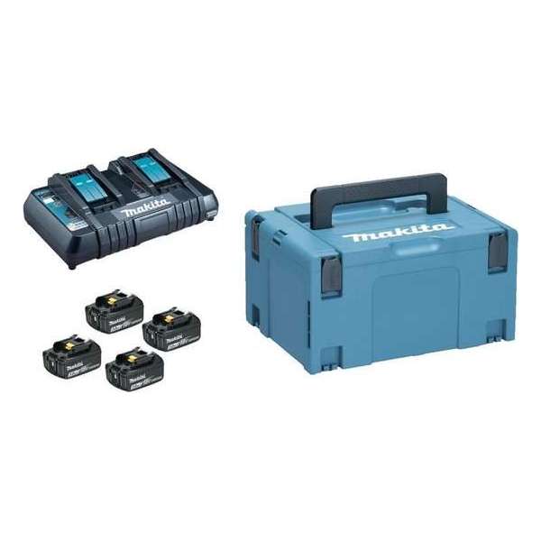 Makita 197720-6 18V Li-Ion accu starterset (4x 3.0Ah) + duolader in Mbox