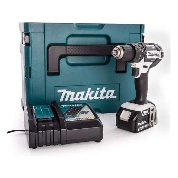 MAKITA DHP482RFWJ1 18V li-Ion (klop)boor-/schroefmachine in Mbox - 1x  3Ah accu