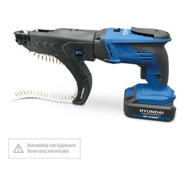 Hyundai Professionele 9-55 mm 18 Volt 4.0 Ah Accu Gipsplaat Schroefmachine / Schroefautomaat