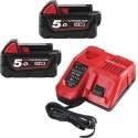 Milwaukee M18 NRG-502 18V Li-Ion accu starterset (2x 5.0Ah) + lader