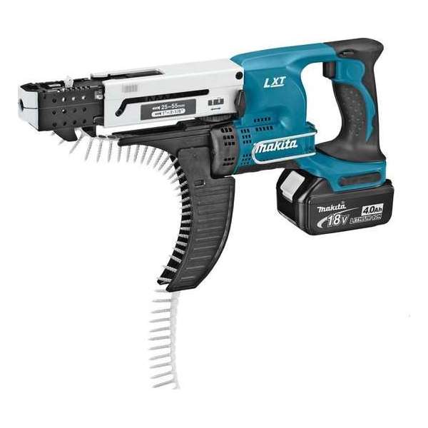 Makita DFR550RMJ Blau/Schwarz Akku-Magazinschrauber 18 V, 4,0 Ah