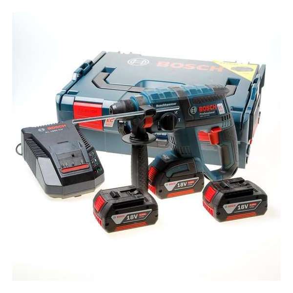 Bosch Accu boorhamer GBH 18 V-EC 3x4,0 ah +lader (Prijs per stuk)