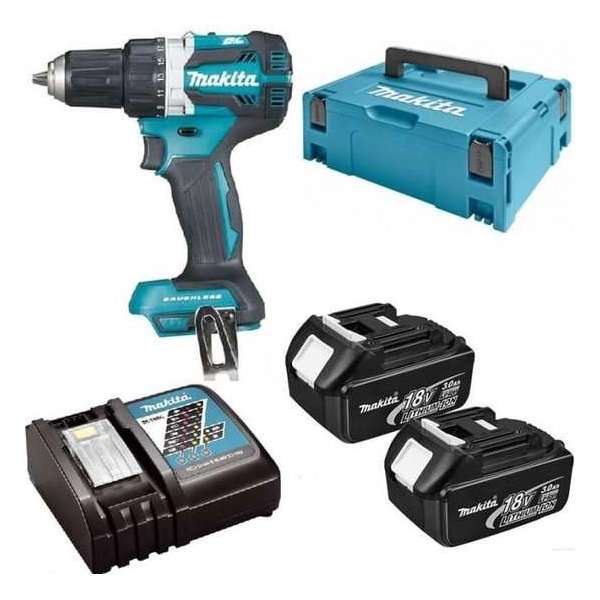 Makita DDF484RFJ 18V Li-Ion Accu schroef-/boormachine set in mbox (2x 3,0Ah accu) - 54Nm