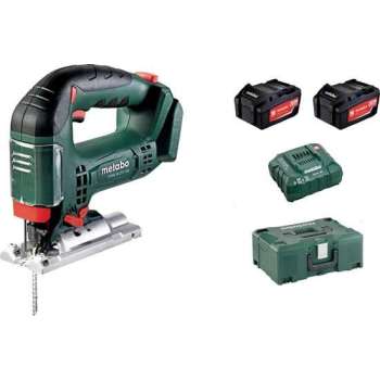 Metabo STAB 18 LTX 100 18V accu decoupeerzaag set (2x 5.2Ah accu) in Metaloc - variabel