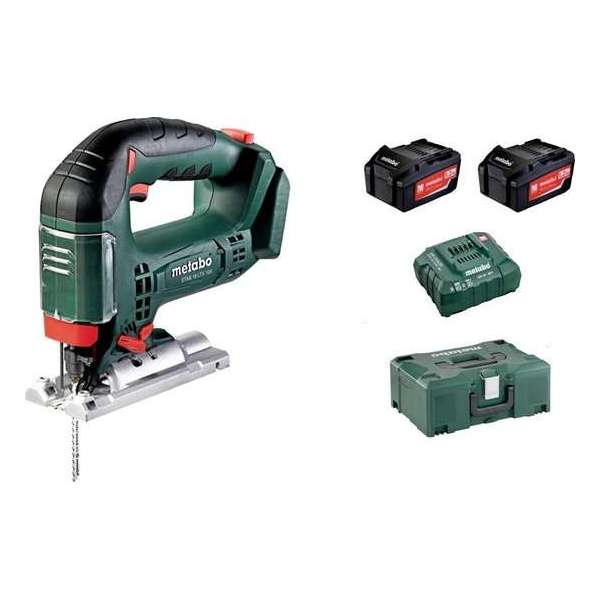 Metabo STAB 18 LTX 100 18V accu decoupeerzaag set (2x 5.2Ah accu) in Metaloc - variabel