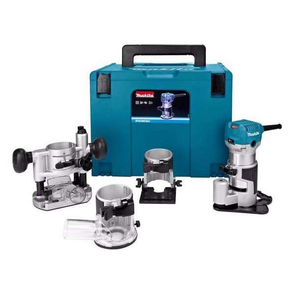 Makita RT0700CX3J bovenfrees / kantenfrees / trimmer in Mbox - 710W