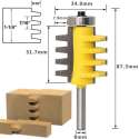 DW4Trading® Houtfrees verlijm- en vingerlasfrees schacht 8 mm