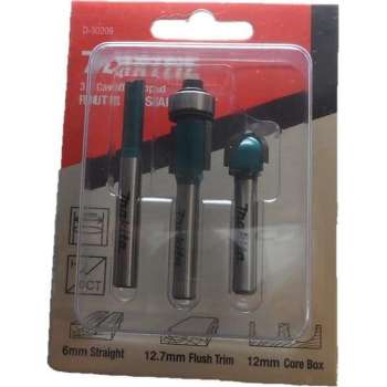 Makita D-30209 Frees set - 6mm - 3 delig