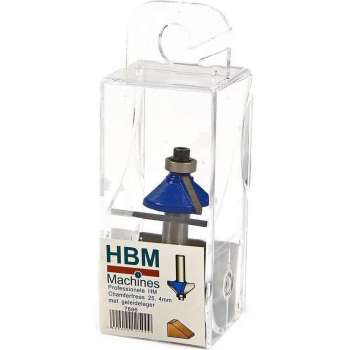 HBM Professionele HM Afkantfrees 25,4 mm. Met Geleidelager