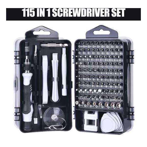 Professionele 115 delige precisie schroevendraaierset - Telefoon reparatie set - Premium kwaliteit